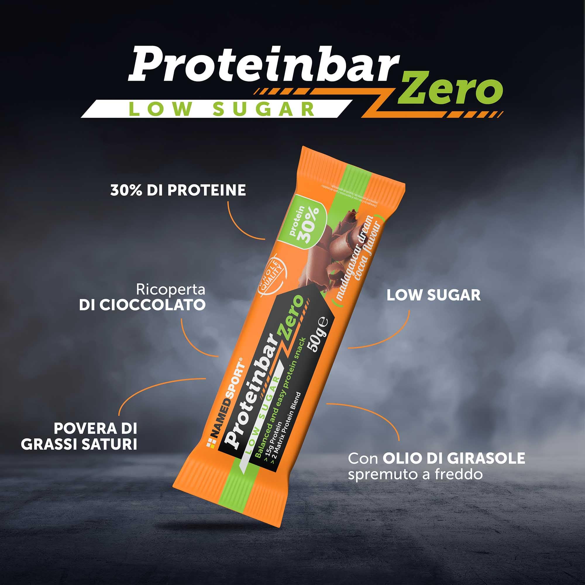 namedsport-proteinbar-zero-madagascar-dream-cocoa-50-g-barretta-proteica image 2