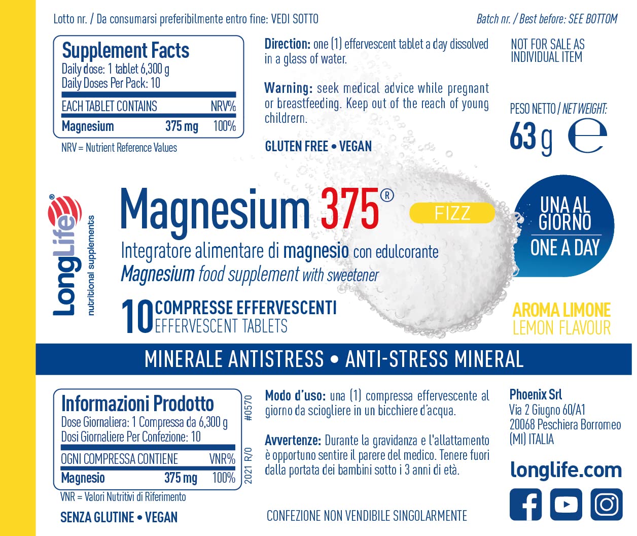 longlife-magnesium-375-fizz-integratore-magnesio-citrato-20-compresse-effervesce image 3