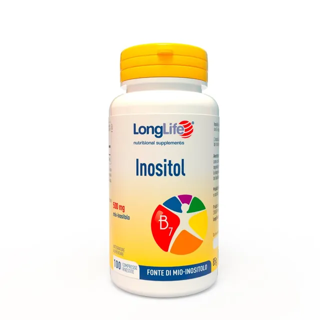 longlife-inositol-mio-inositolo-vitamina-b7-100-compresse-vegane-benessere-femmi image 1