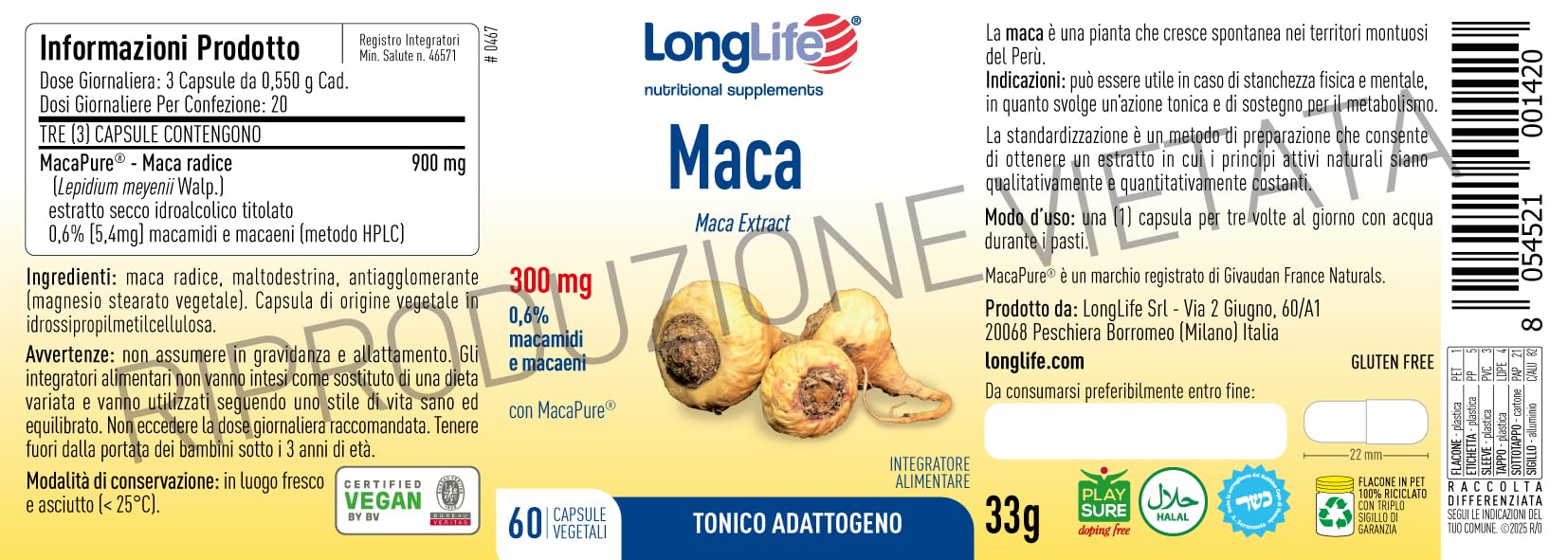 longlife-maca-macapure-900-mg-tonico-adattogeno-60-capsule-vegetali image 3