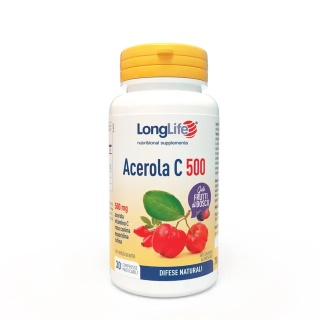 longlife-acerola-c-500-masticabile-frutti-di-bosco-30-compresse image 1