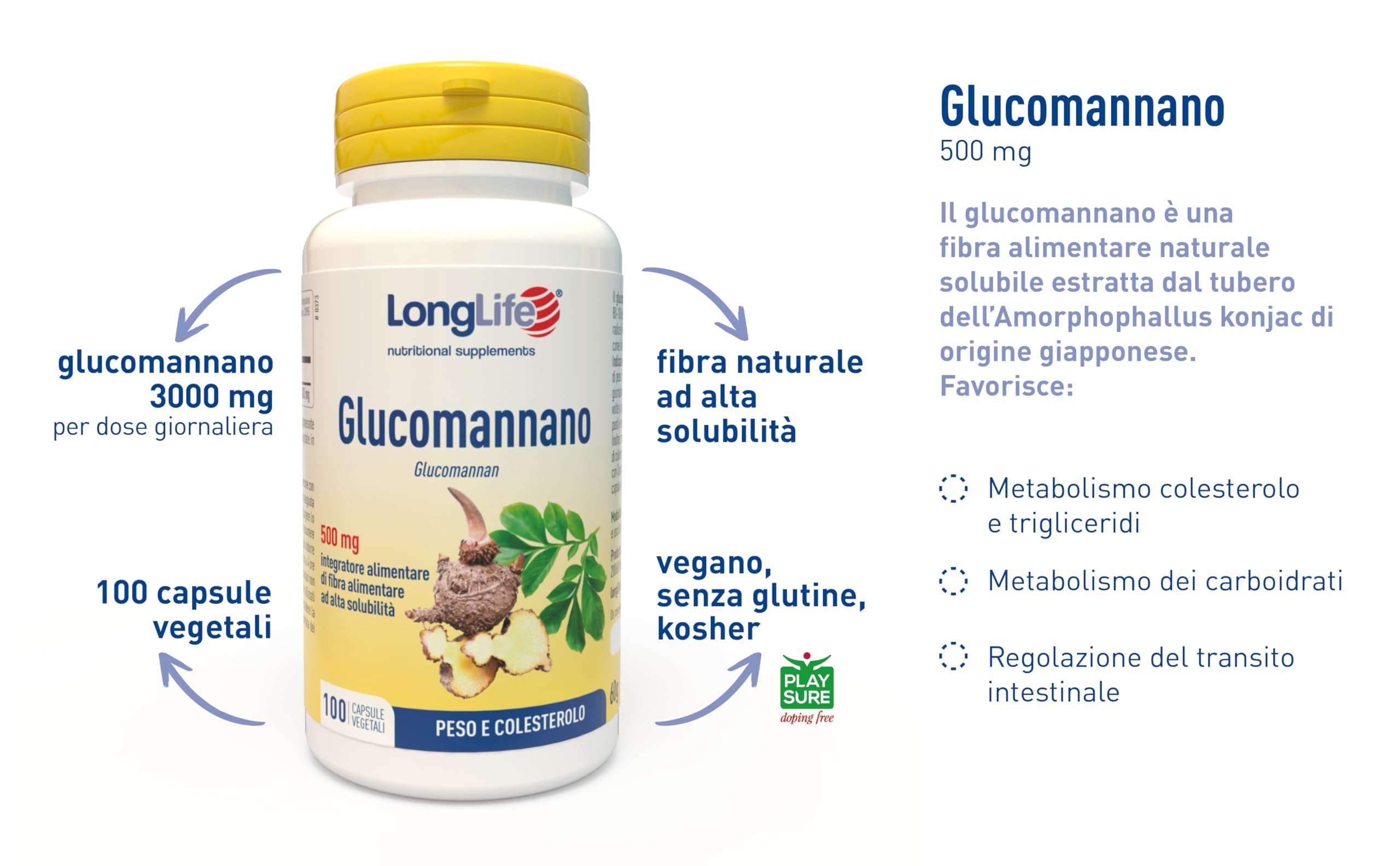 longlife-glucomannano-3000-mg-fibra-konjac-100-capsule-vegetali-vegane image 4