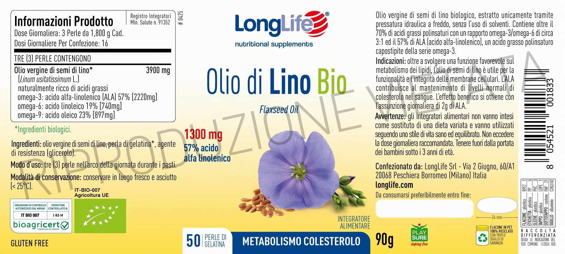 longlife-olio-di-lino-bio-omega-3-ala-50-perle image 3
