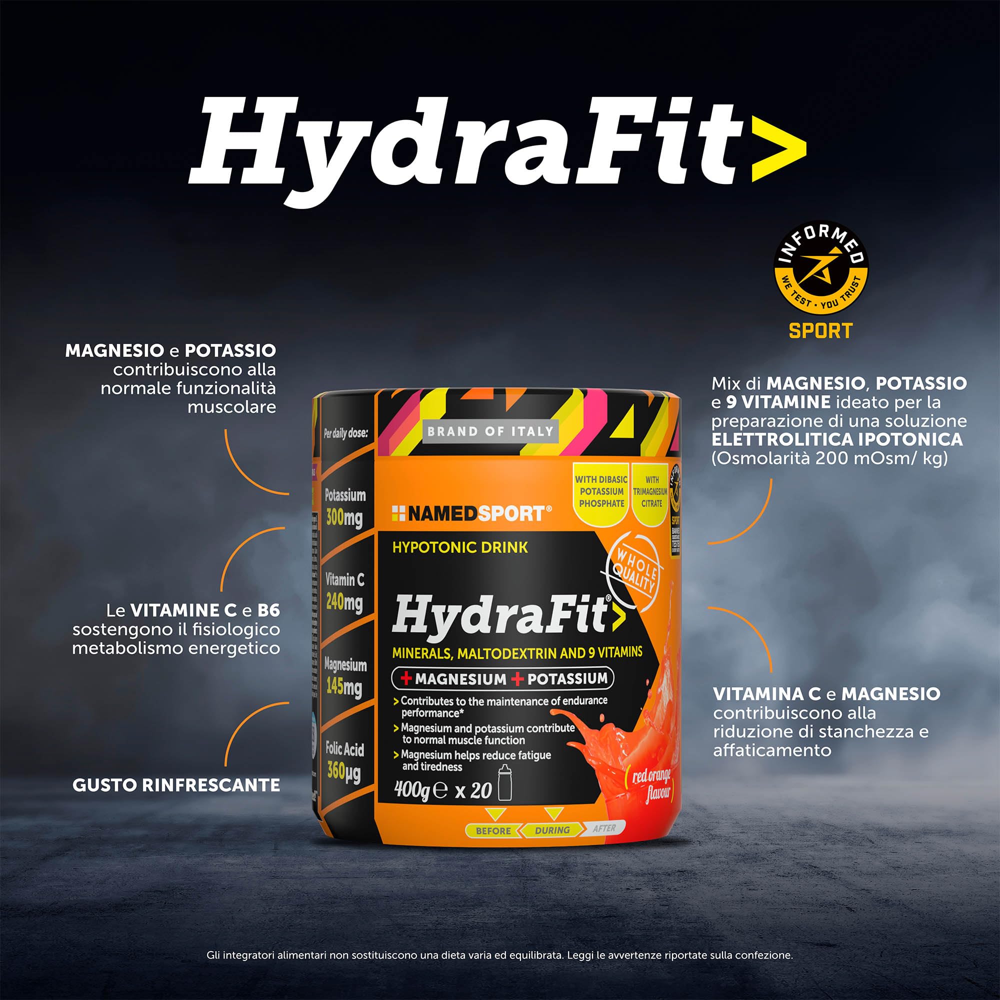 namedsport-hydrafit-magnesio-potassio-multivitaminico-4-pezzi-sportbottle-omaggi image 2