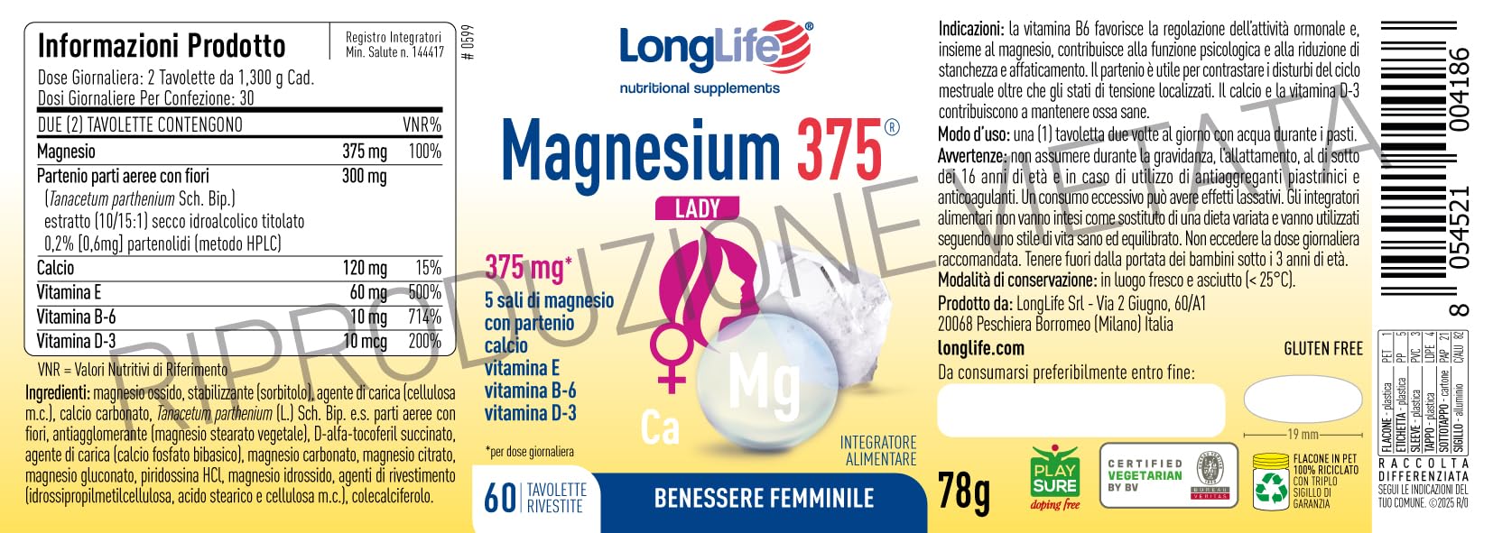 longlife-magnesium-375-lady-integratore-magnesio-per-donna-in-tavolette image 3
