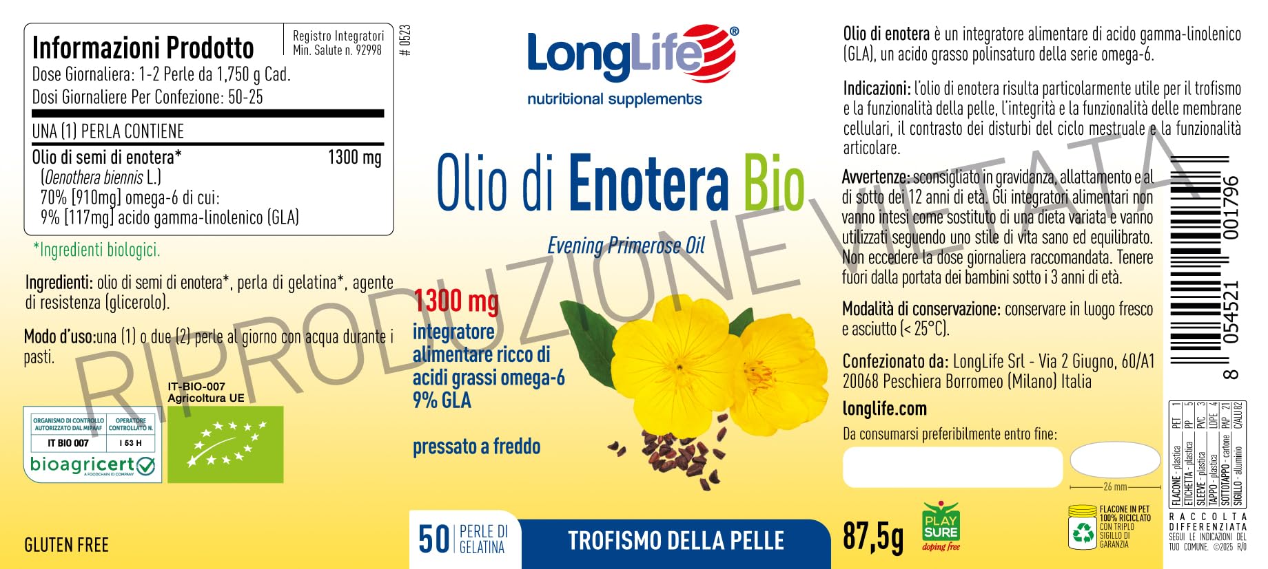 longlife-olio-di-enotera-bio-1300mg-integratore-omega-6-gla-9-in-perle image 3