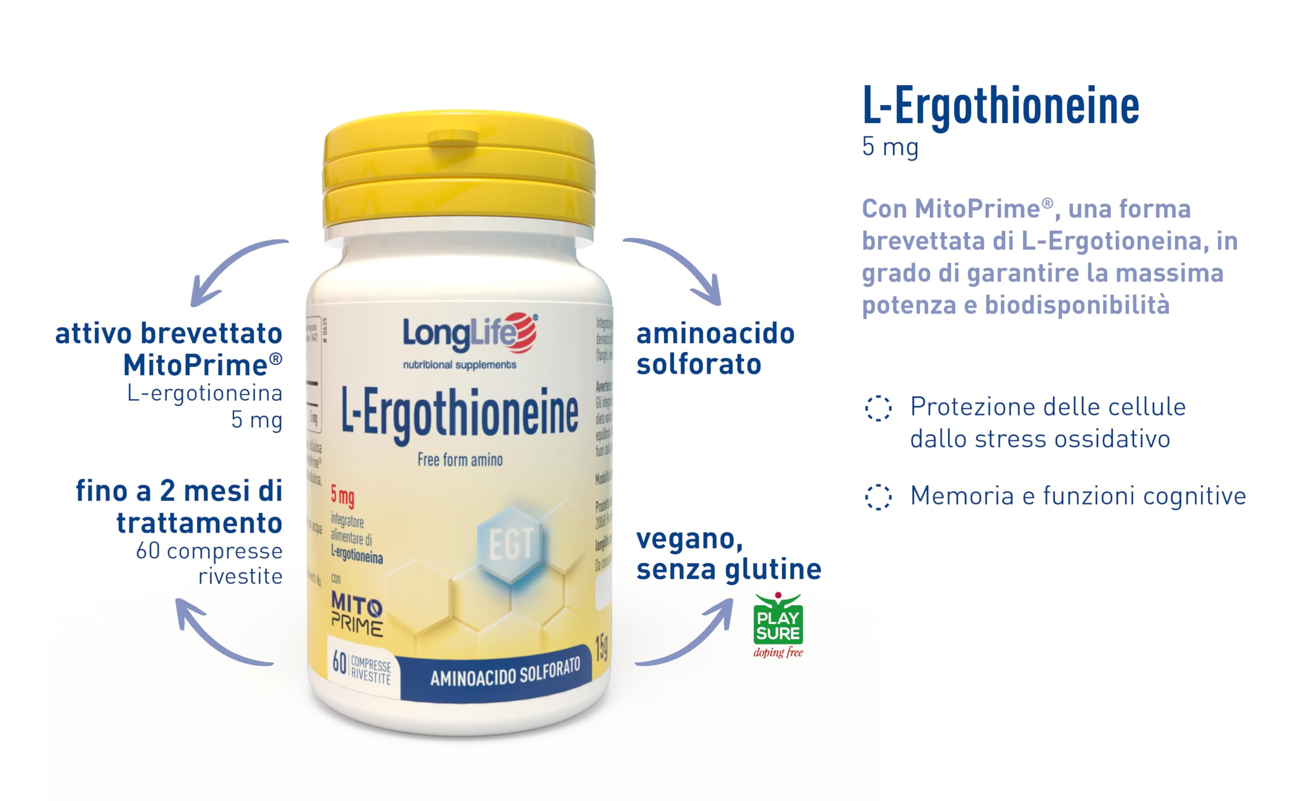 longlife-l-ergothioneine-mitoprime-antiossidante-anti-age-60-compresse-vegane image 4