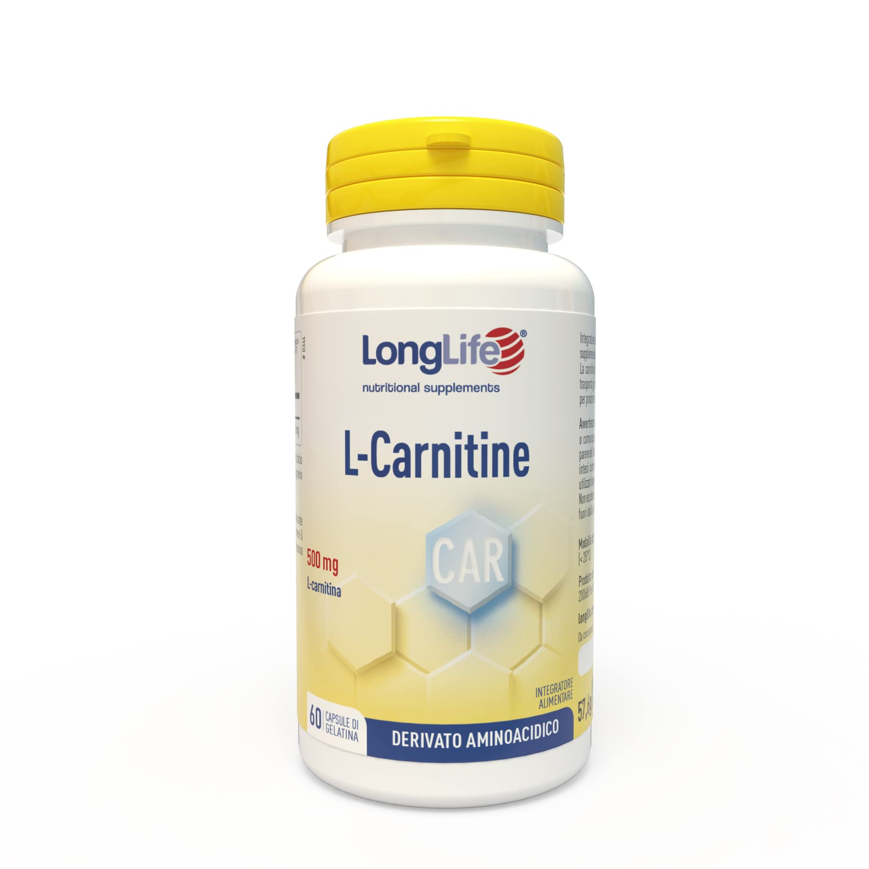 longlife-l-carnitine-500mg-integratore-in-capsule-60-capsule-energia-muscolare image 1