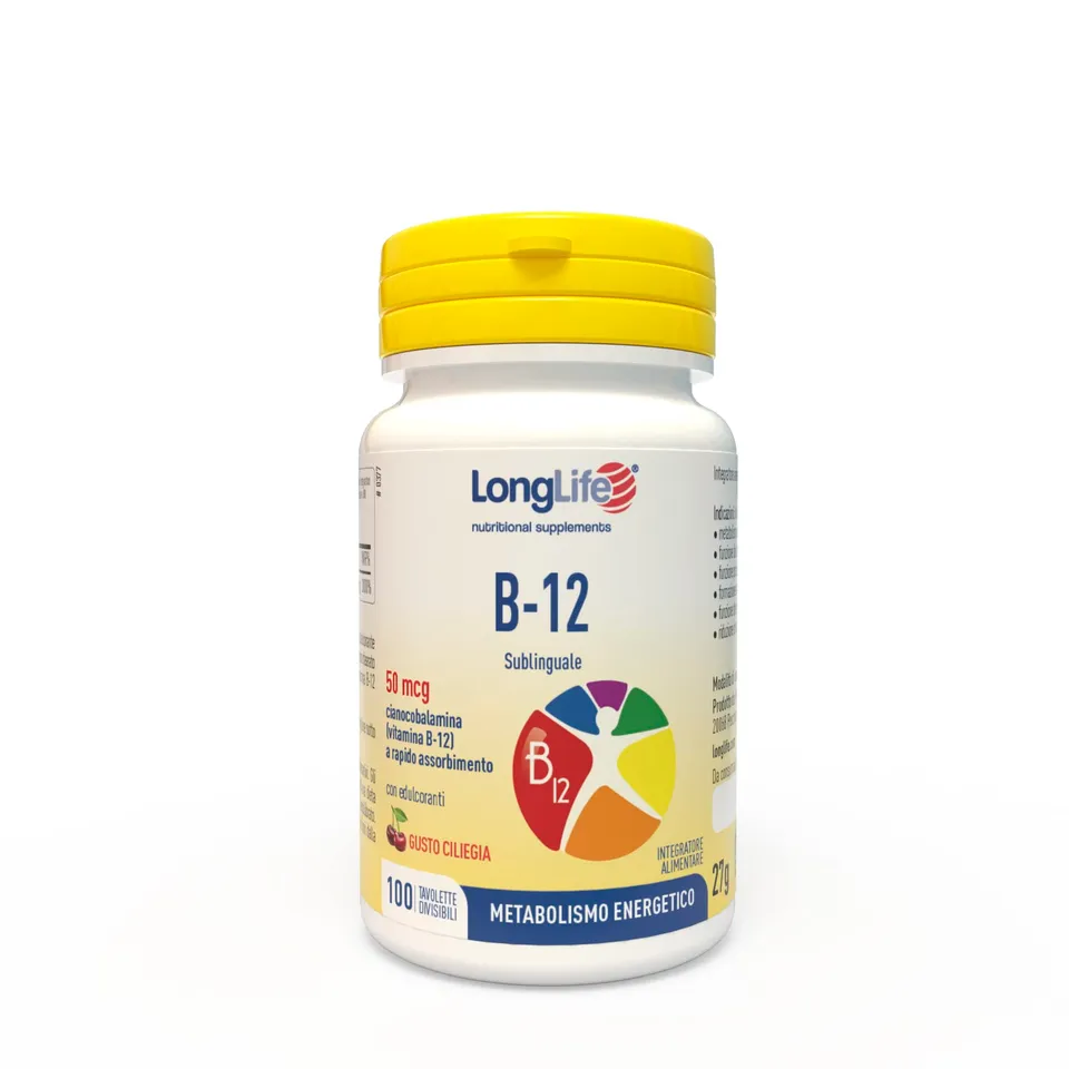 longlife-b12-50-mcg-vitamina-b12-sublinguale-100-tavolette image 1