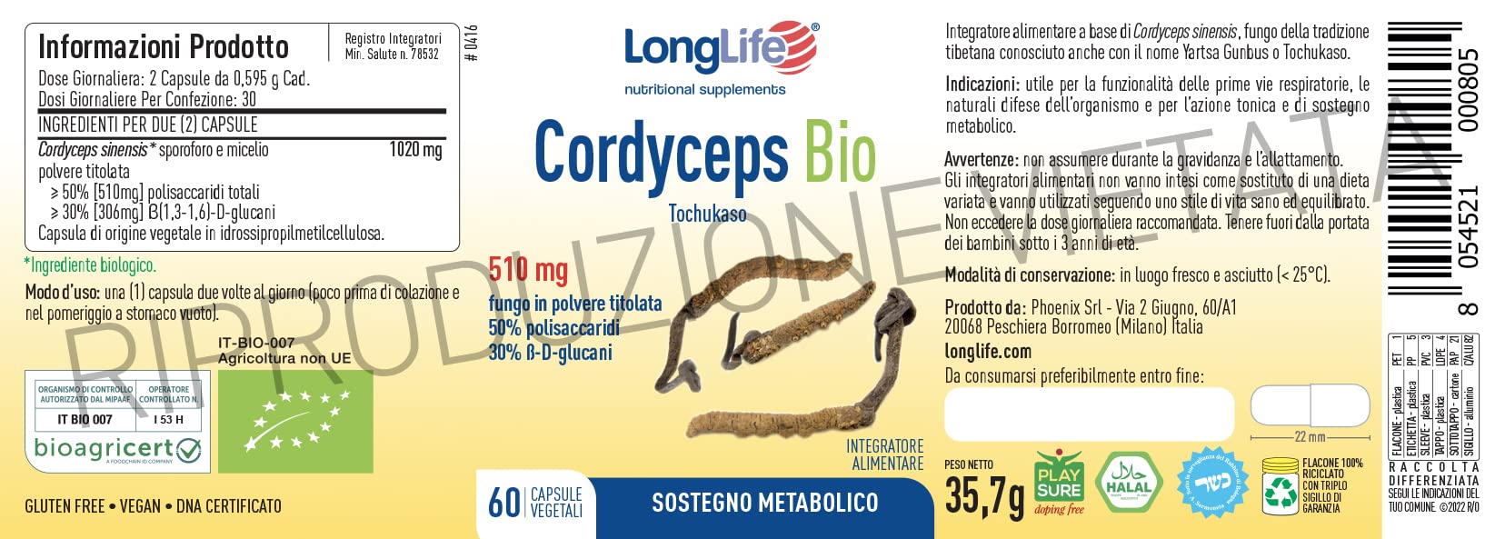 longlife-cordyceps-bio-energia-e-vitalit-60-capsule-vegetali image 3