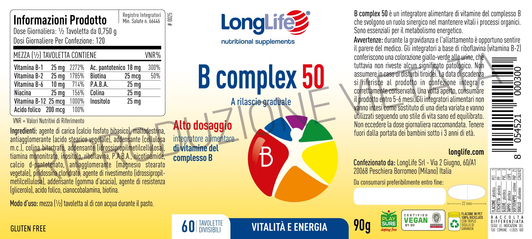 longlife-b-complex-50-vitamine-gruppo-b-time-release-vegano image 3
