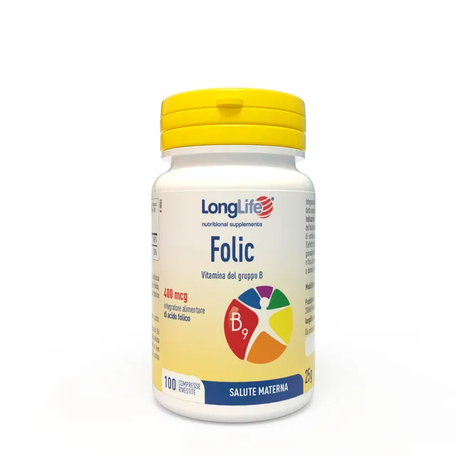 longlife-folic-acido-folico-400-mcg-100-compresse-vegano image 1
