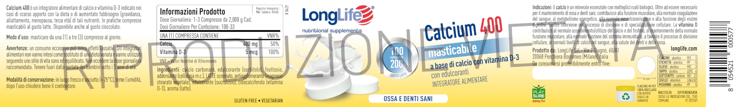 longlife-calcium-400mg-vitamina-d3-integratore-masticabile-gusto-latte image 3