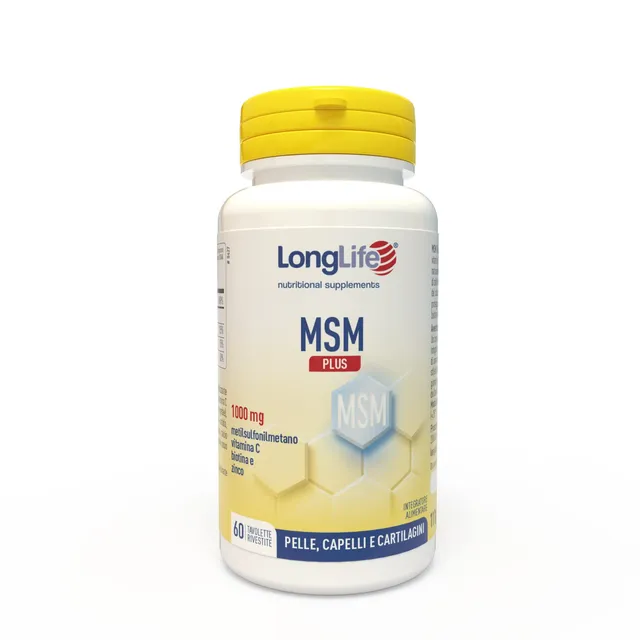longlife-msm-plus-con-optimsm-vitamina-c-biotina-e-zinco-60-tavolette image 1