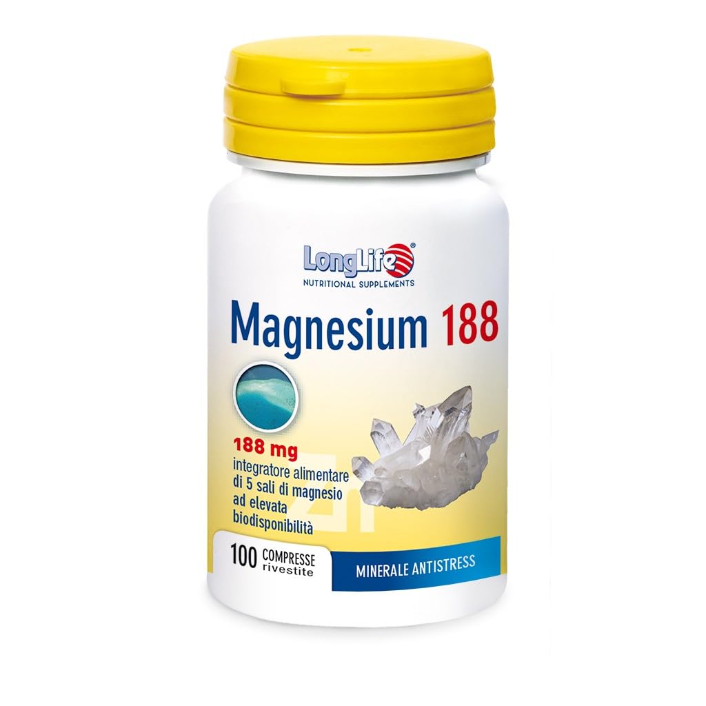 longlife-magnesium-188-integratore-magnesio-5-sali-100-compresse-rivestite-188-m image 6