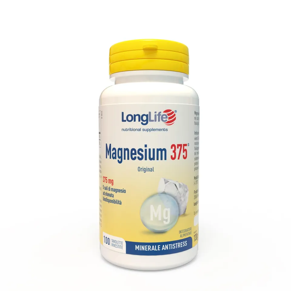 longlife-magnesium-375-integratore-5-sali-di-magnesio-100-tavolette image 1