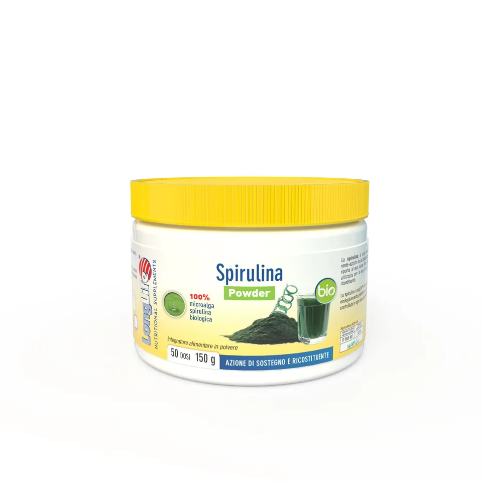 longlife-spirulina-bio-powder-alga-spirulina-biologica-in-polvere-50-dosi image 1