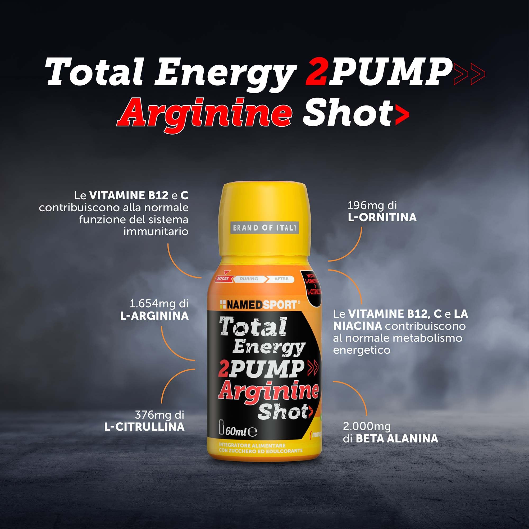 namedsport-total-energy-2pump-shot-energetico-pre-workout-mango-pesca-arginina-b image 2