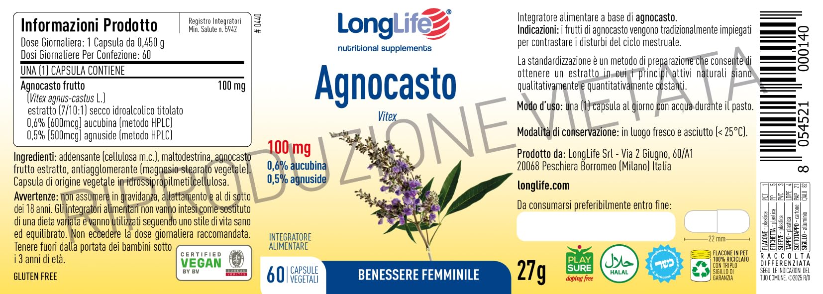 longlife-agnocasto-vitex-agnus-castus-60-capsule-vegane image 3