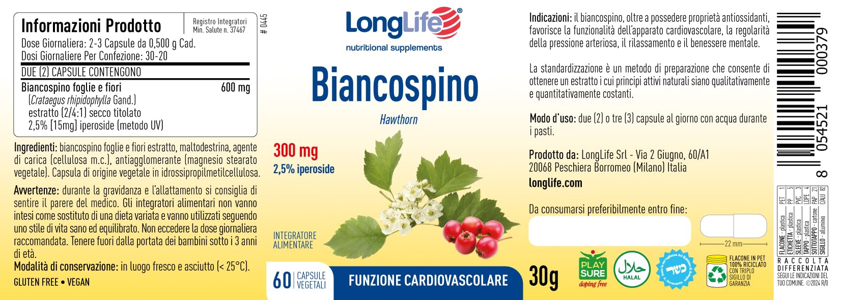 longlife-biancospino-estratto-titolato-2-5-iperoside-capsule image 3