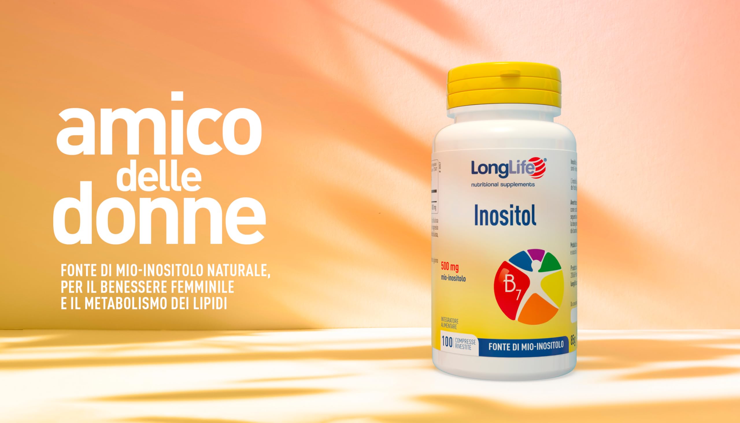 longlife-inositol-mio-inositolo-vitamina-b7-100-compresse-vegane-benessere-femmi image 2