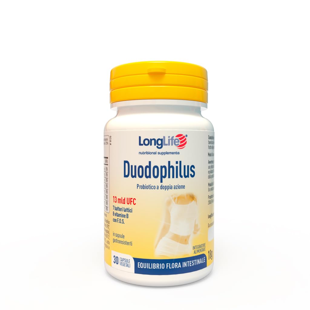 longlife-duodophilus-7-ceppi-probiotici-vitamine-b-e-fos-capsule-gastroresistent image 1