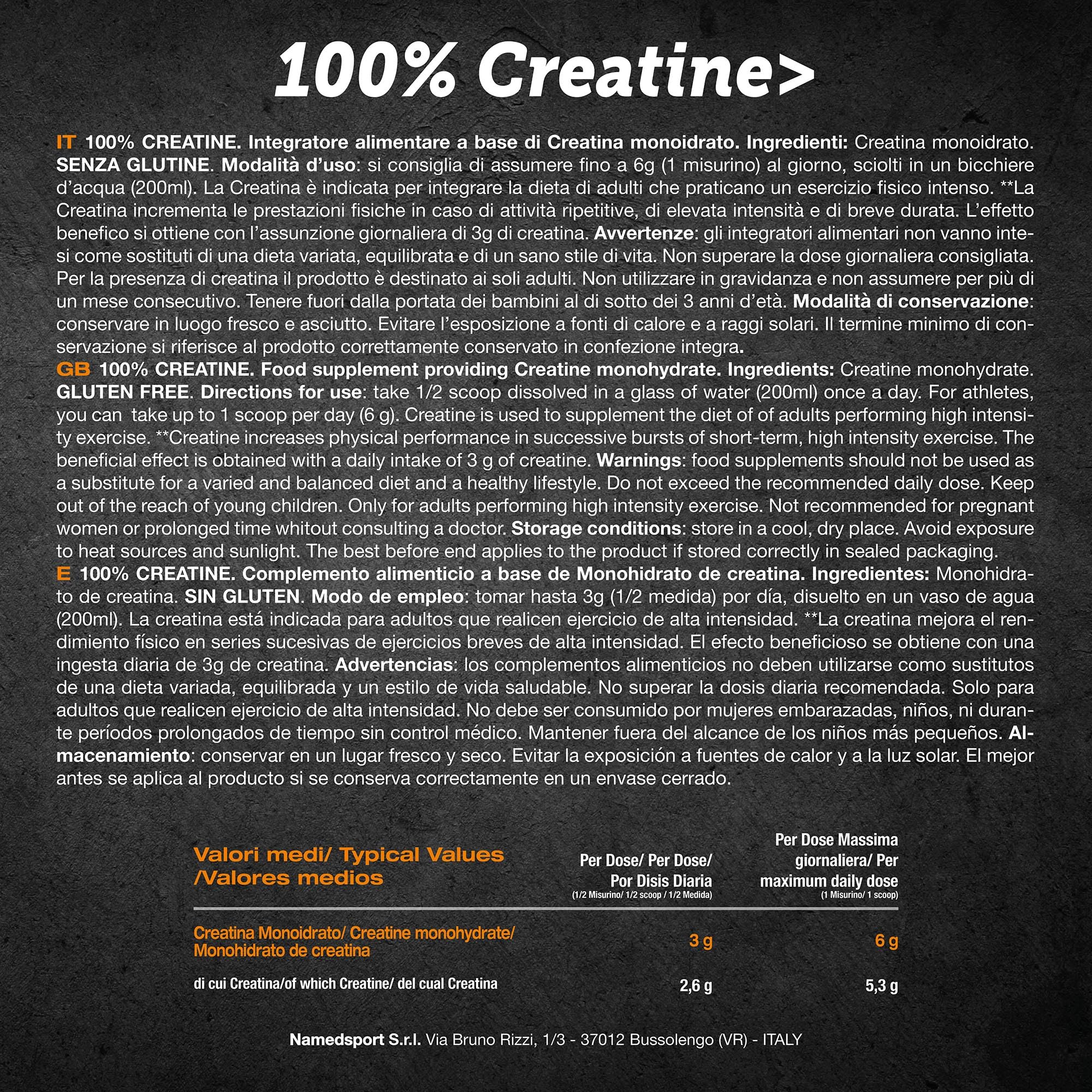 namedsport-superfood-creatina-monoidrato-pura-200-mesh-polvere-250g image 4