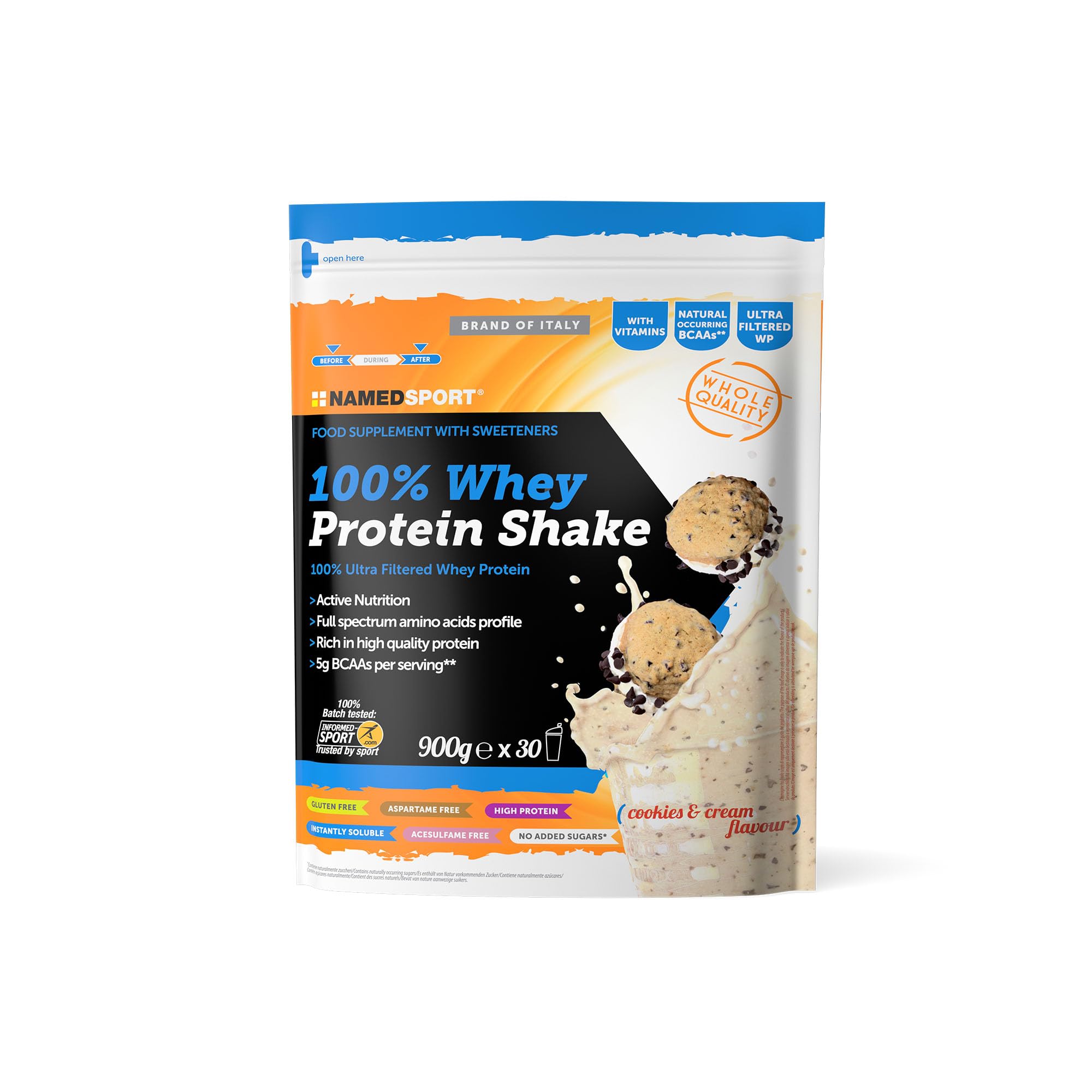 namedsport-100-whey-protein-shake-biscotti-e-crema-900-g image 1