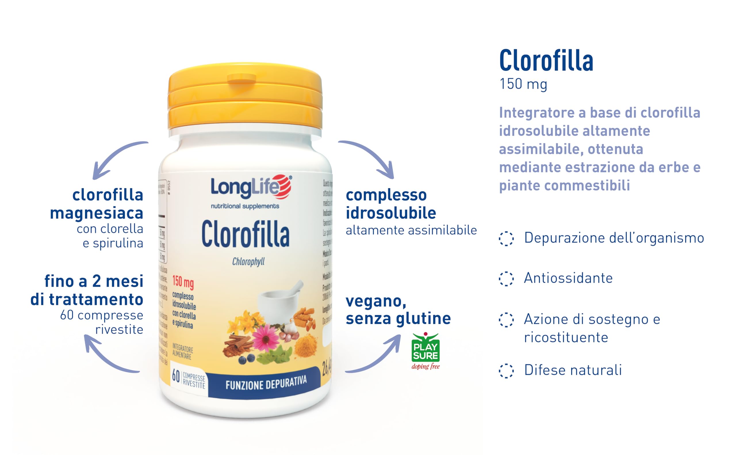 longlife-clorofilla-con-chlorella-e-spirulina-antiossidante-depurativo-vegano image 4