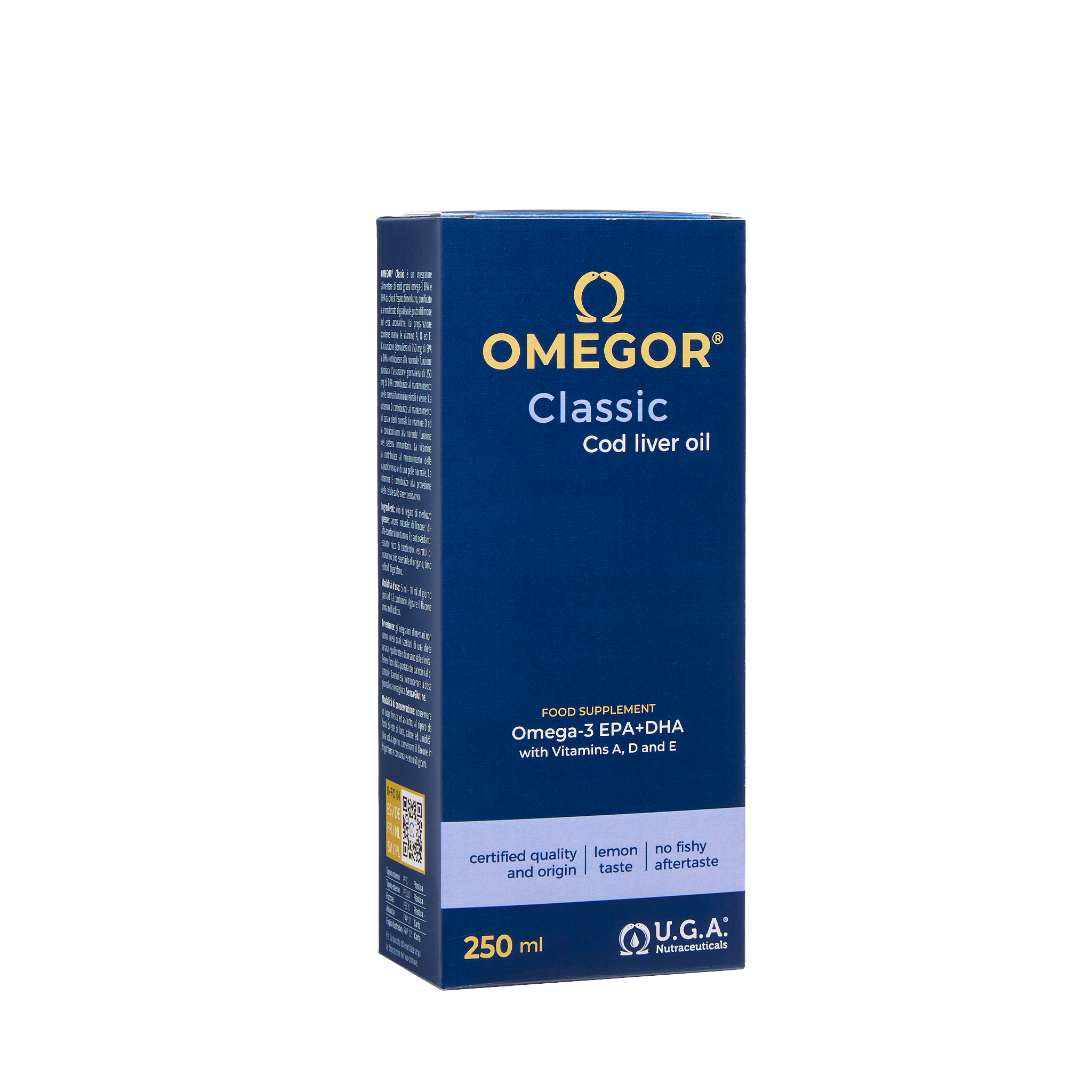 omegor-classic-omega-3-vitamine-a-d-e-olio-250-ml image 1