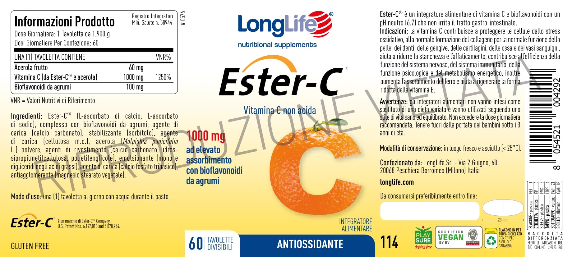 longlife-ester-c-vitamina-c-tamponata-1000mg-non-acida-con-acerola-e-bioflavonoi image 3
