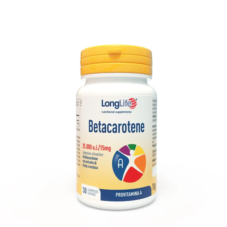 longlife-betacarotene-25000-u-i-provitamina-a-60-compresse image 1