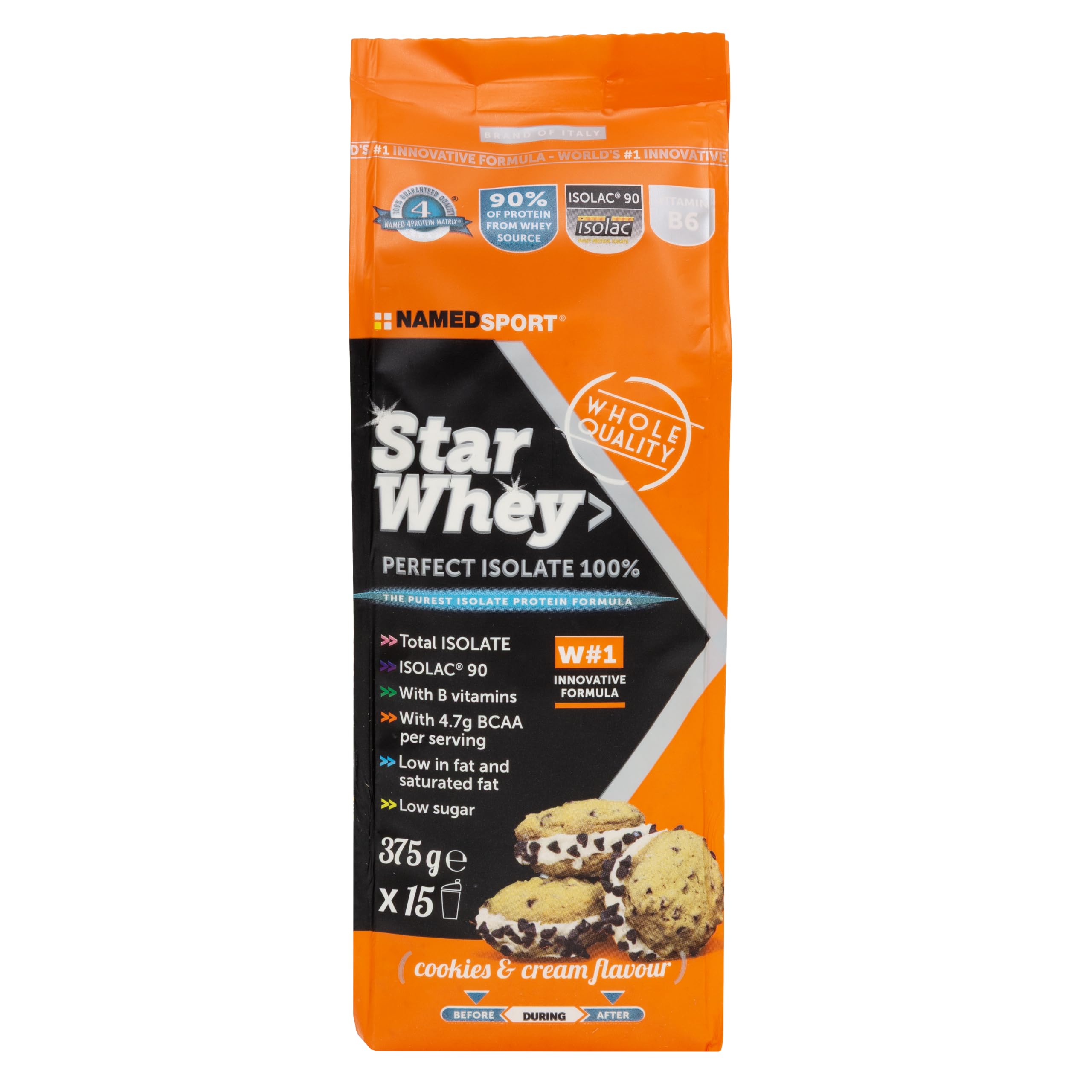 namedsport-star-whey-isolate-cookies-cream-proteine-siero-isolate-375-g image 1