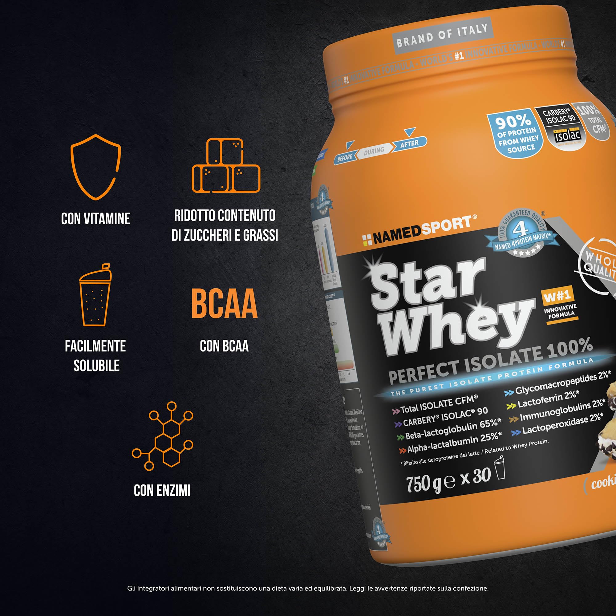 namedsport-star-whey-isolate-proteine-cookies-cream-750g image 5