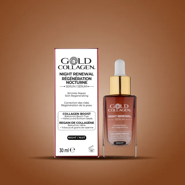 gold-collagen-night-renewal-serum-siero-viso-notte-rigenerante-al-bakuchiol image 1