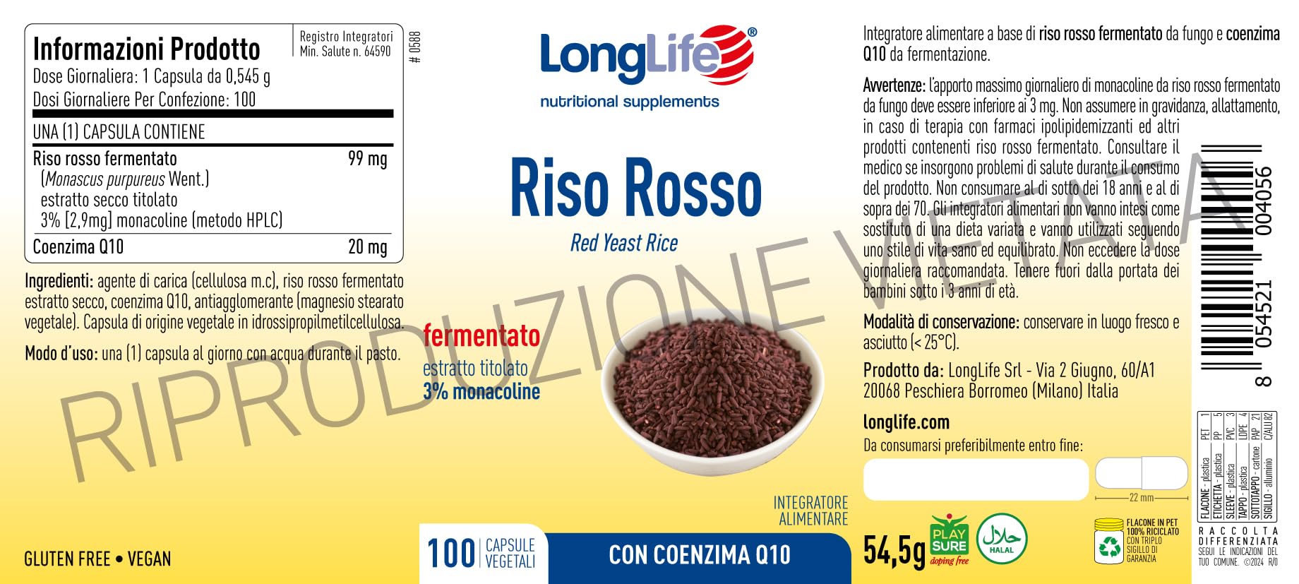 longlife-riso-rosso-fermentato-3-monacoline-con-coenzima-q10-integratore-benesse image 3