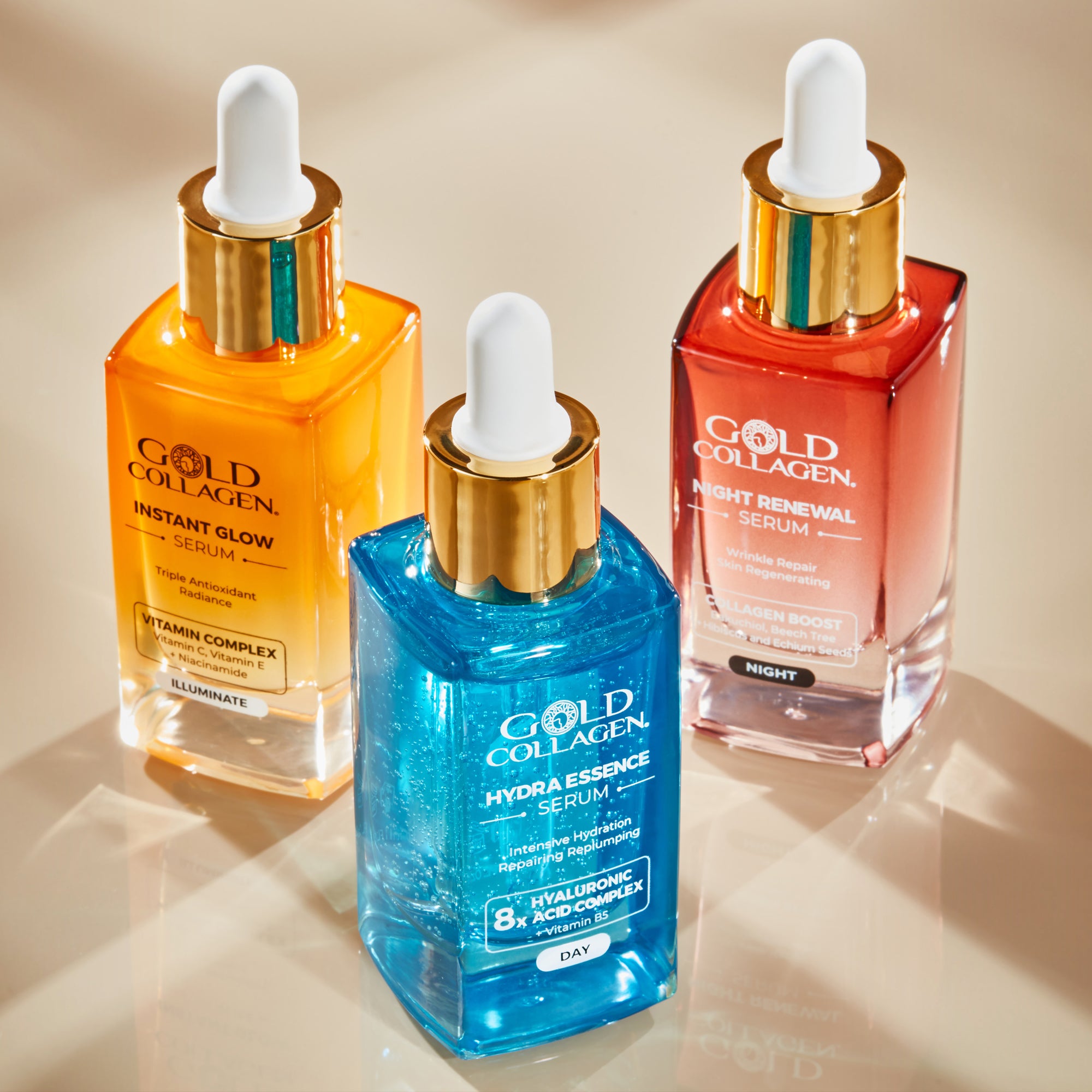 gold-collagen-the-serum-collection-kit-3-sieri-hydra-essence-instant-glow-night- image 1