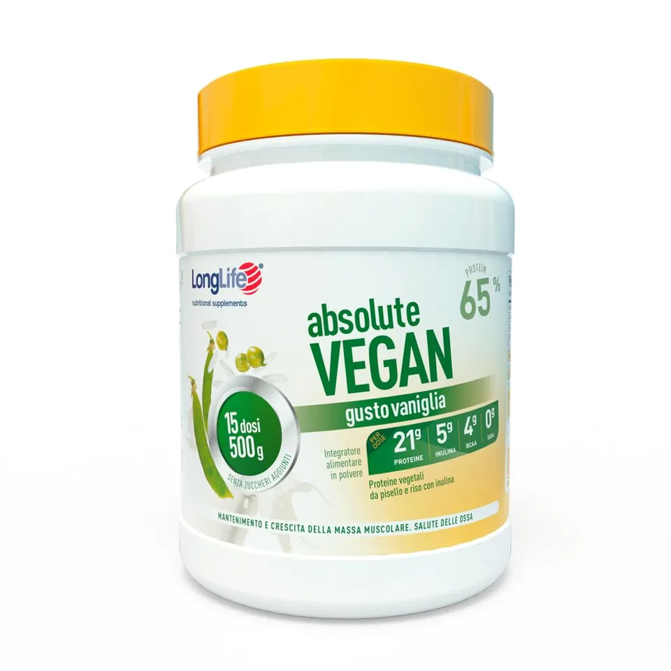 longlife-absolute-vegan-proteine-vegetali-pisello-e-riso-64-vaniglia-15-dosi-veg image 1