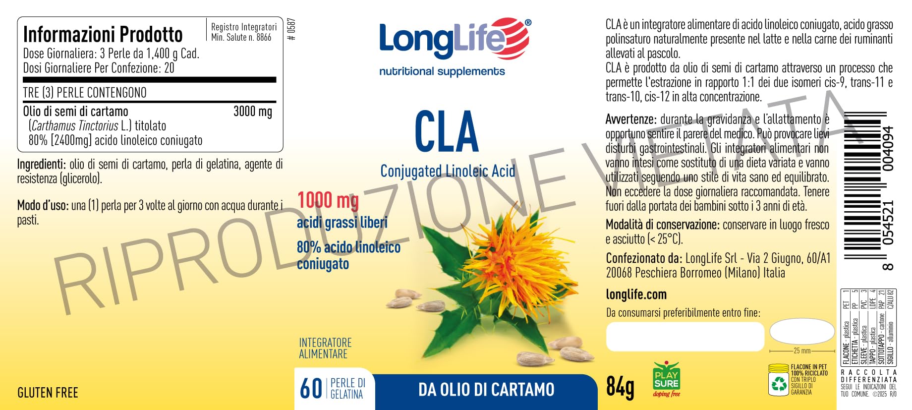 longlife-cla-acido-linoleico-coniugato-80-60-perle image 3