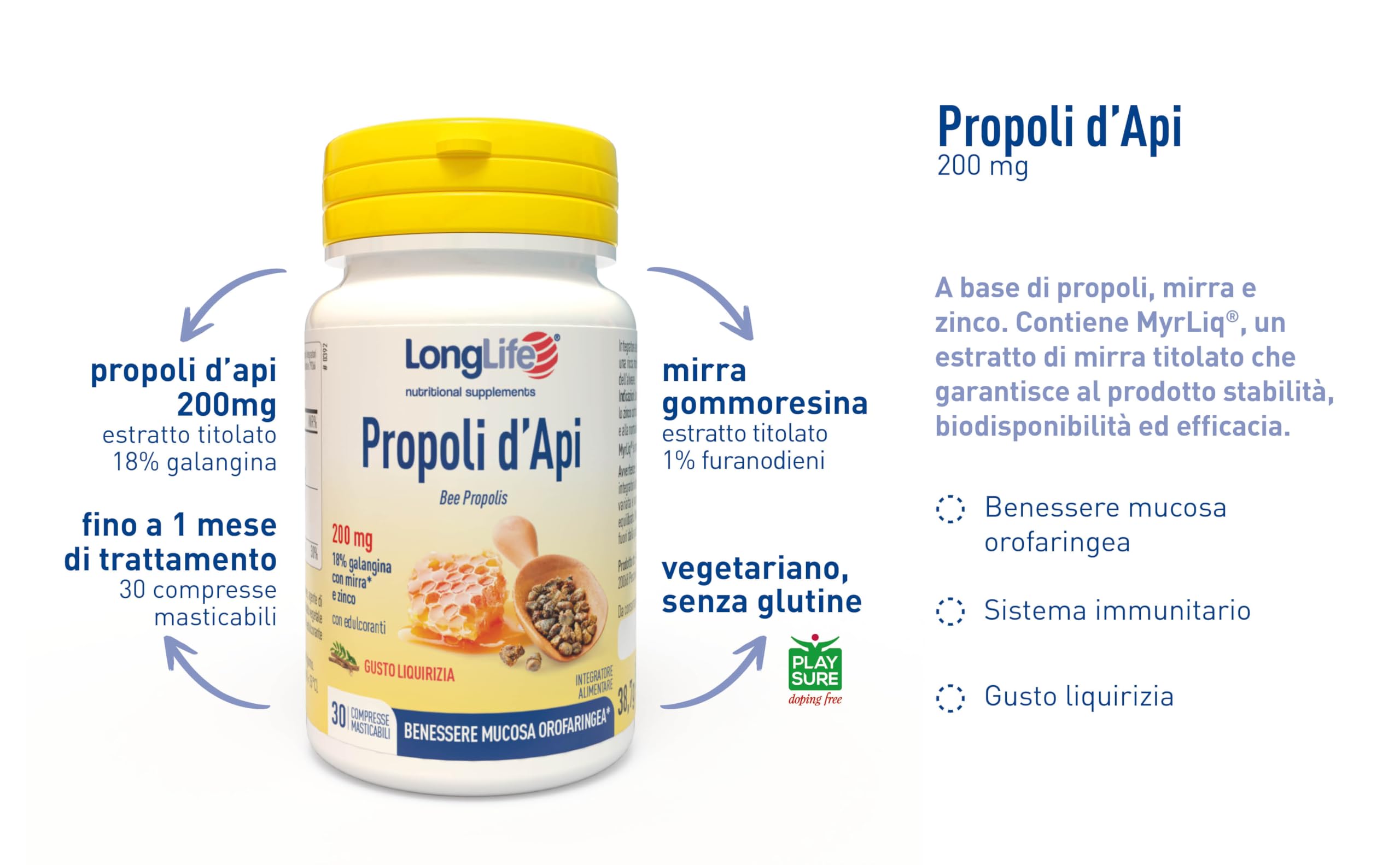 longlife-propoli-d-api-mirra-e-zinco-30-compresse-masticabili image 4