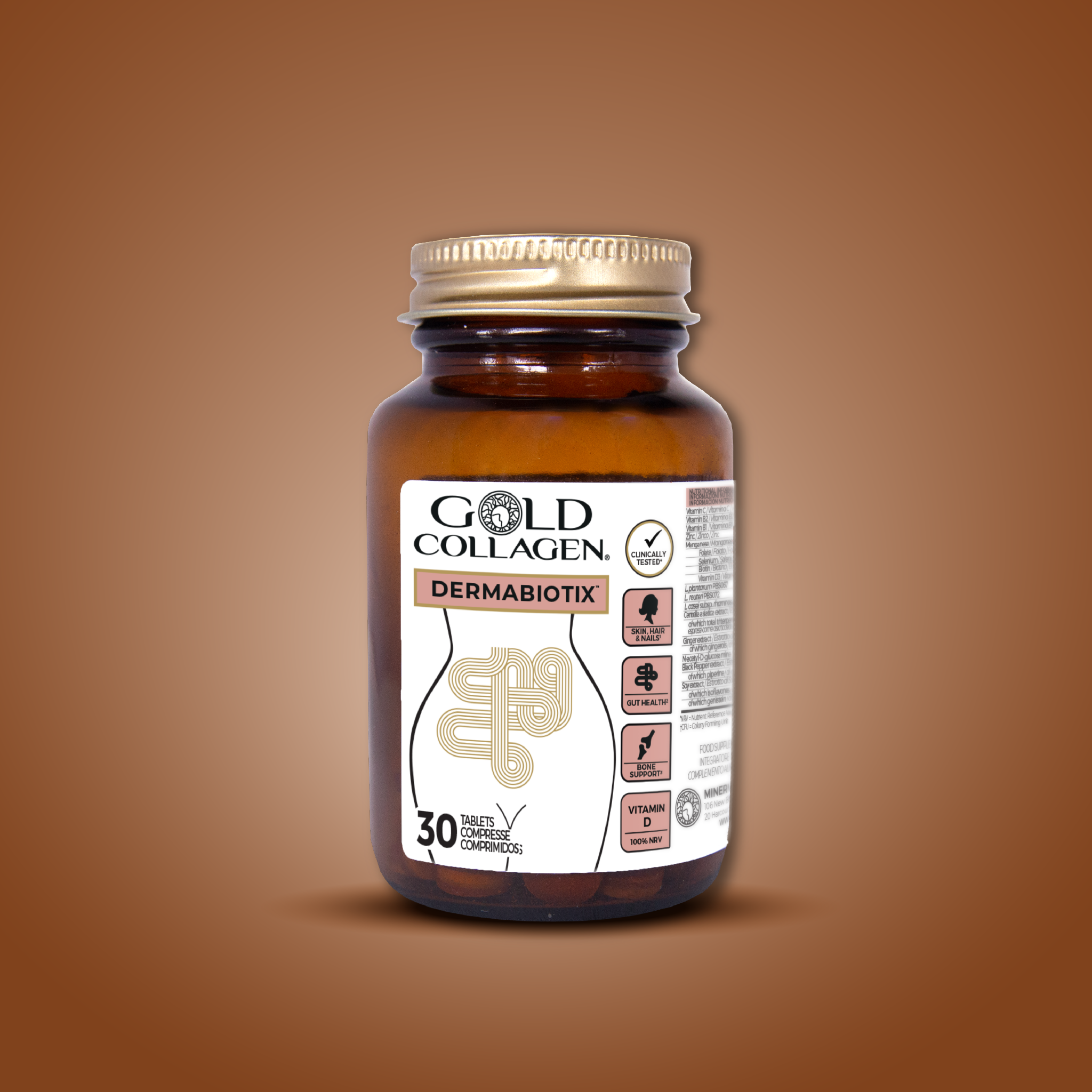 gold-collagen-dermabiotix-integratore-pelle-e-microbiota-compresse image 1