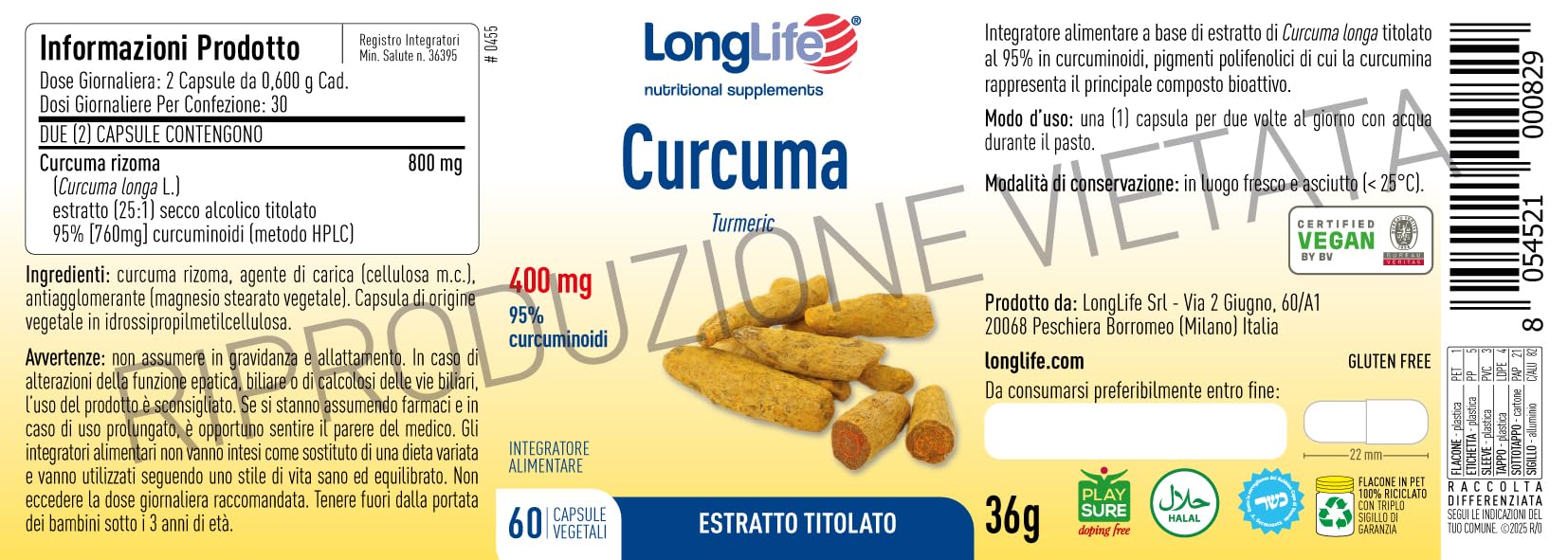 longlife-curcuma-estratto-95-curcuminoidi-60-capsule-antiossidante image 3