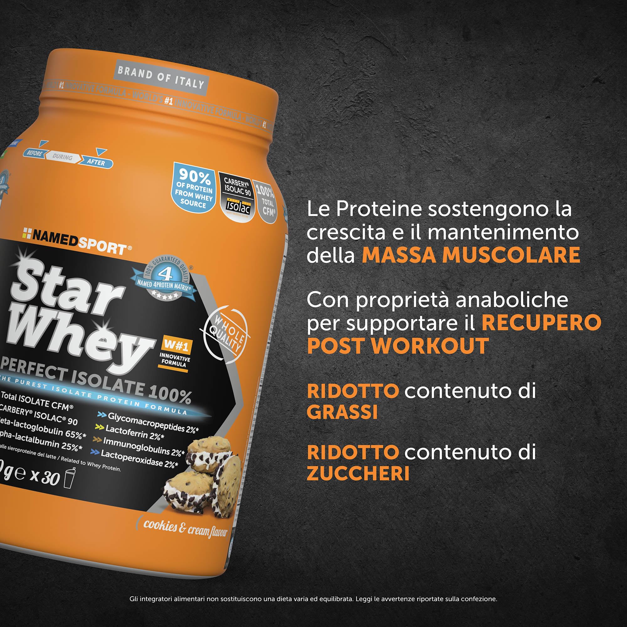 namedsport-star-whey-isolate-proteine-cookies-cream-750g image 3
