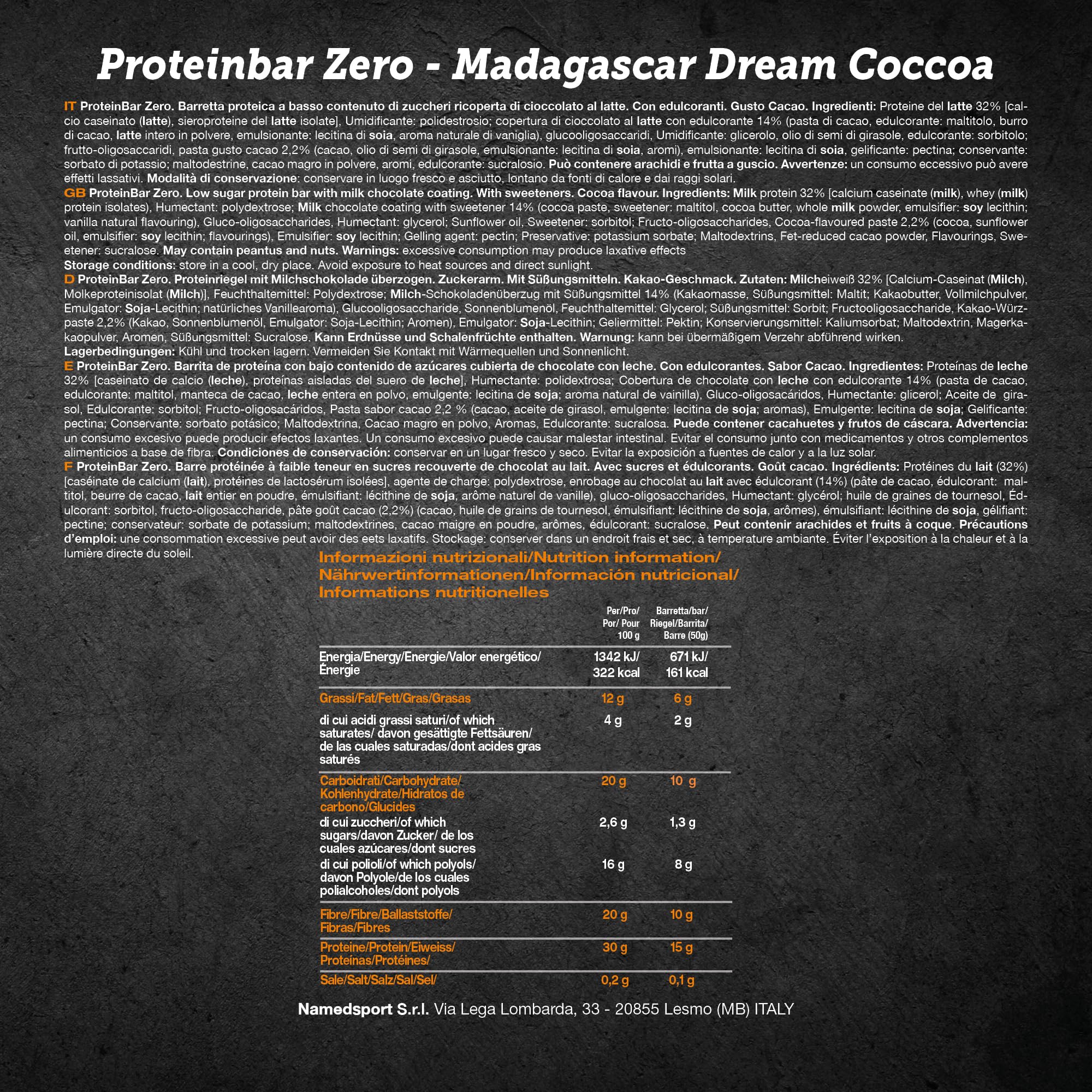 namedsport-proteinbar-zero-madagascar-dream-cocoa-50-g-barretta-proteica image 4