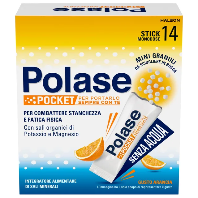 polase-pocket-arancia-integratore-magnesio-e-potassio-14-stick-orosolubile image 1