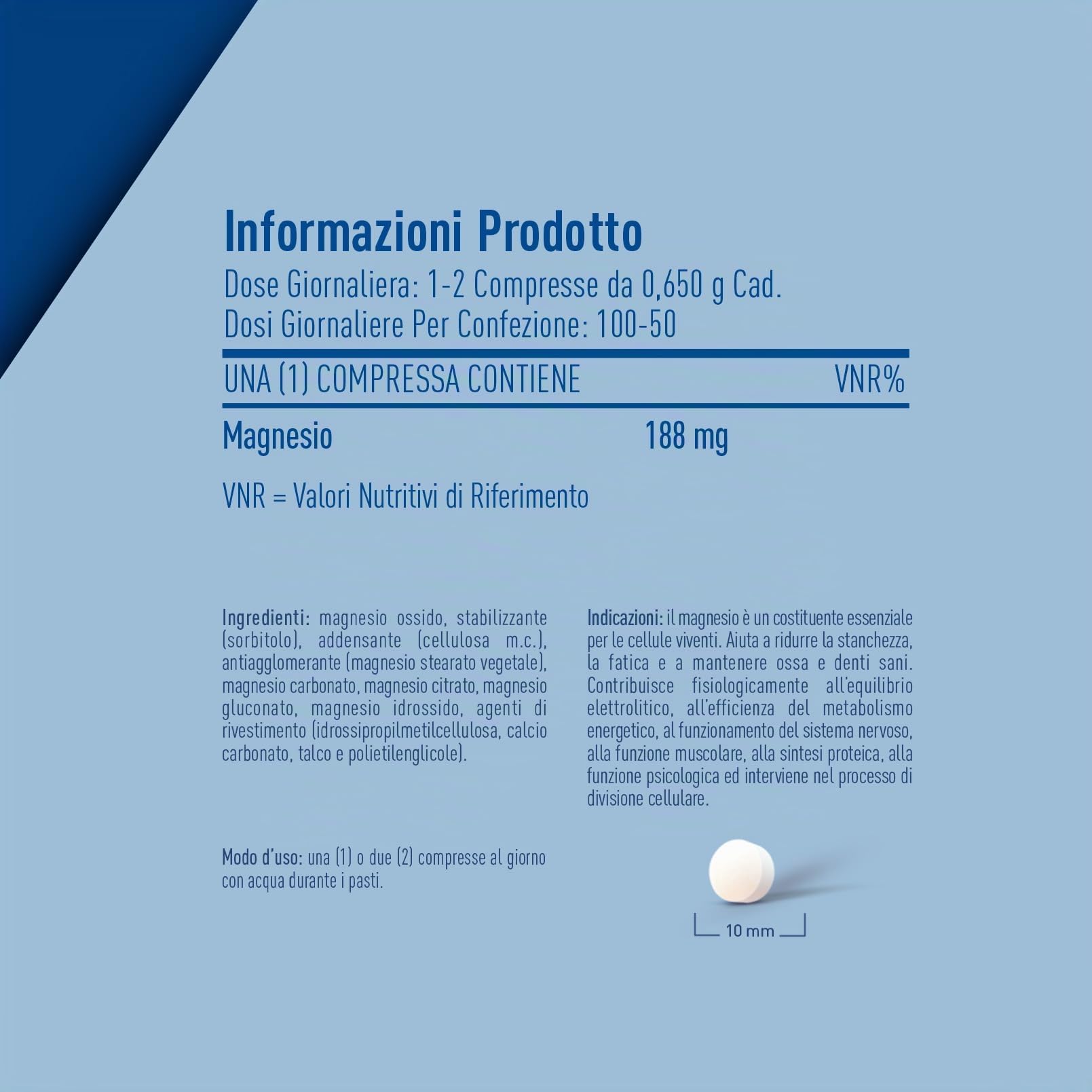 longlife-magnesium-188-integratore-magnesio-5-sali-100-compresse-rivestite-188-m image 7