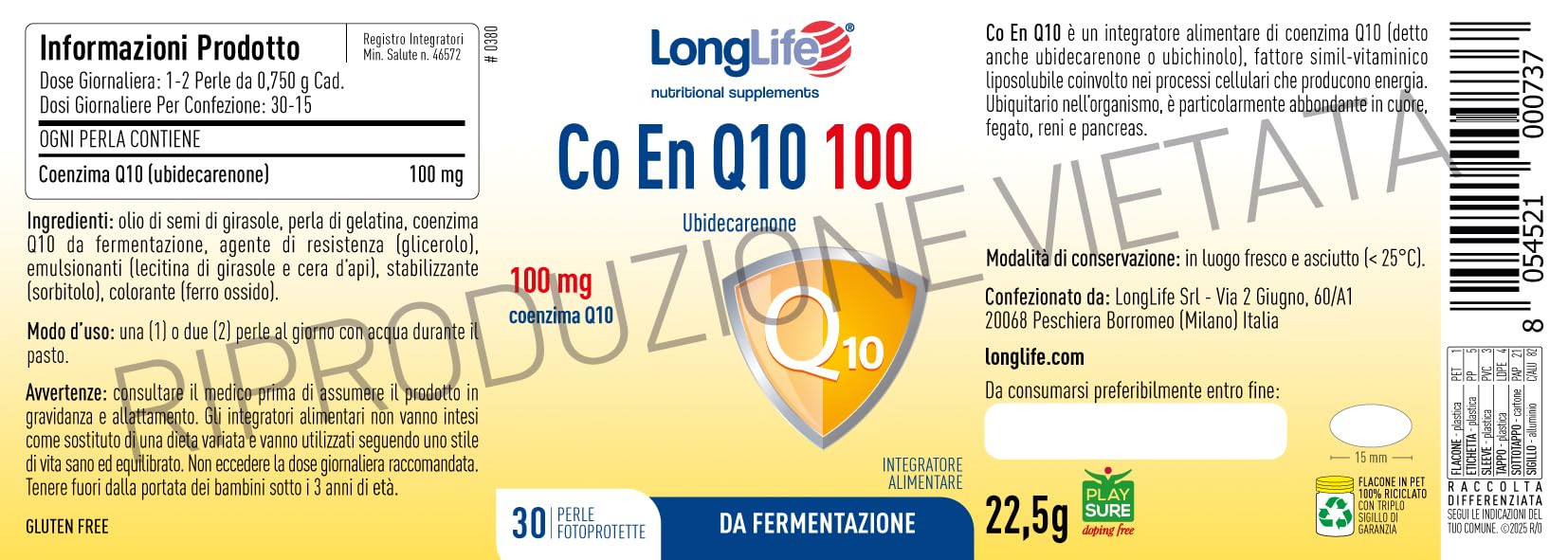 longlife-co-en-q10-100-coenzima-q10-ubidecarenone-30-perle image 3