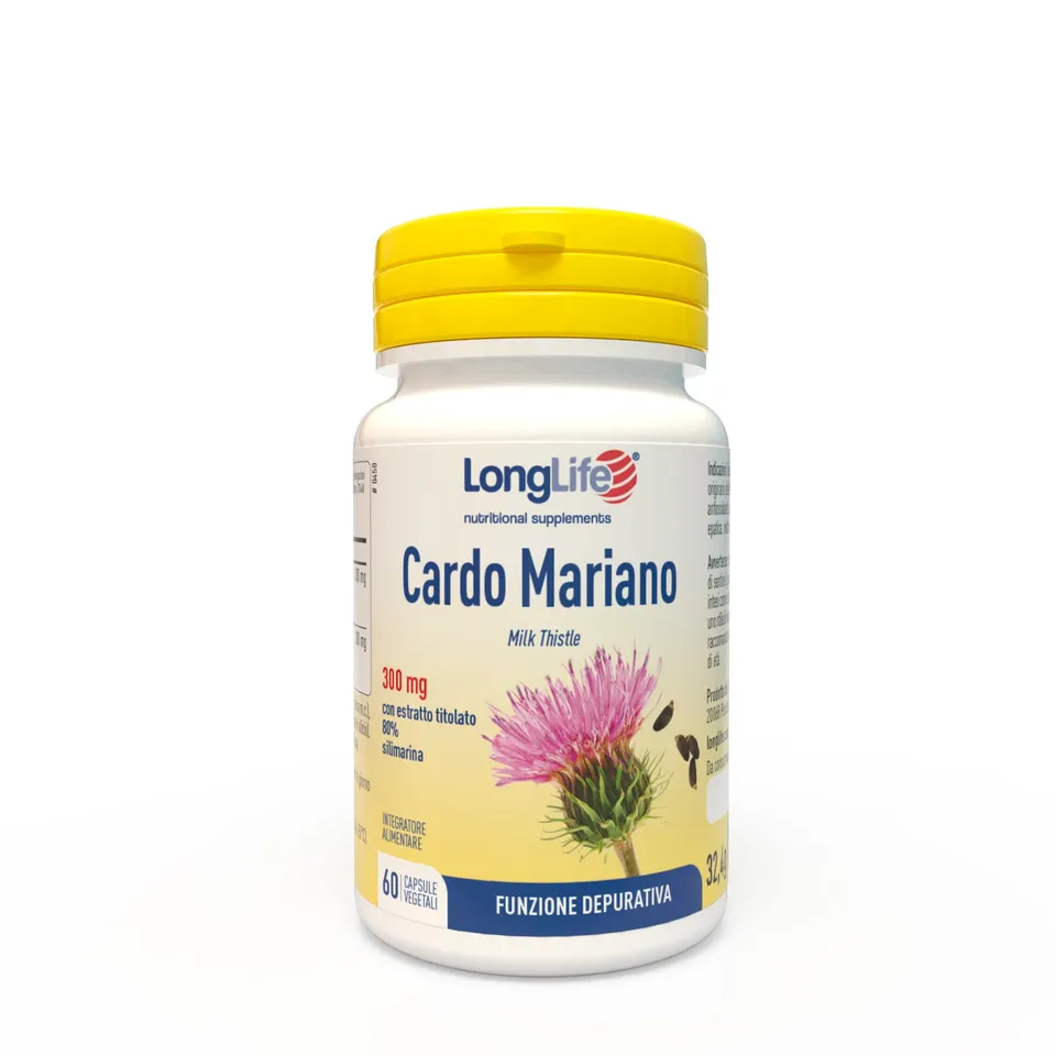 longlife-cardo-mariano-300-mg-integratore-depurativo-fegato-estratto-titolato-80 image 1