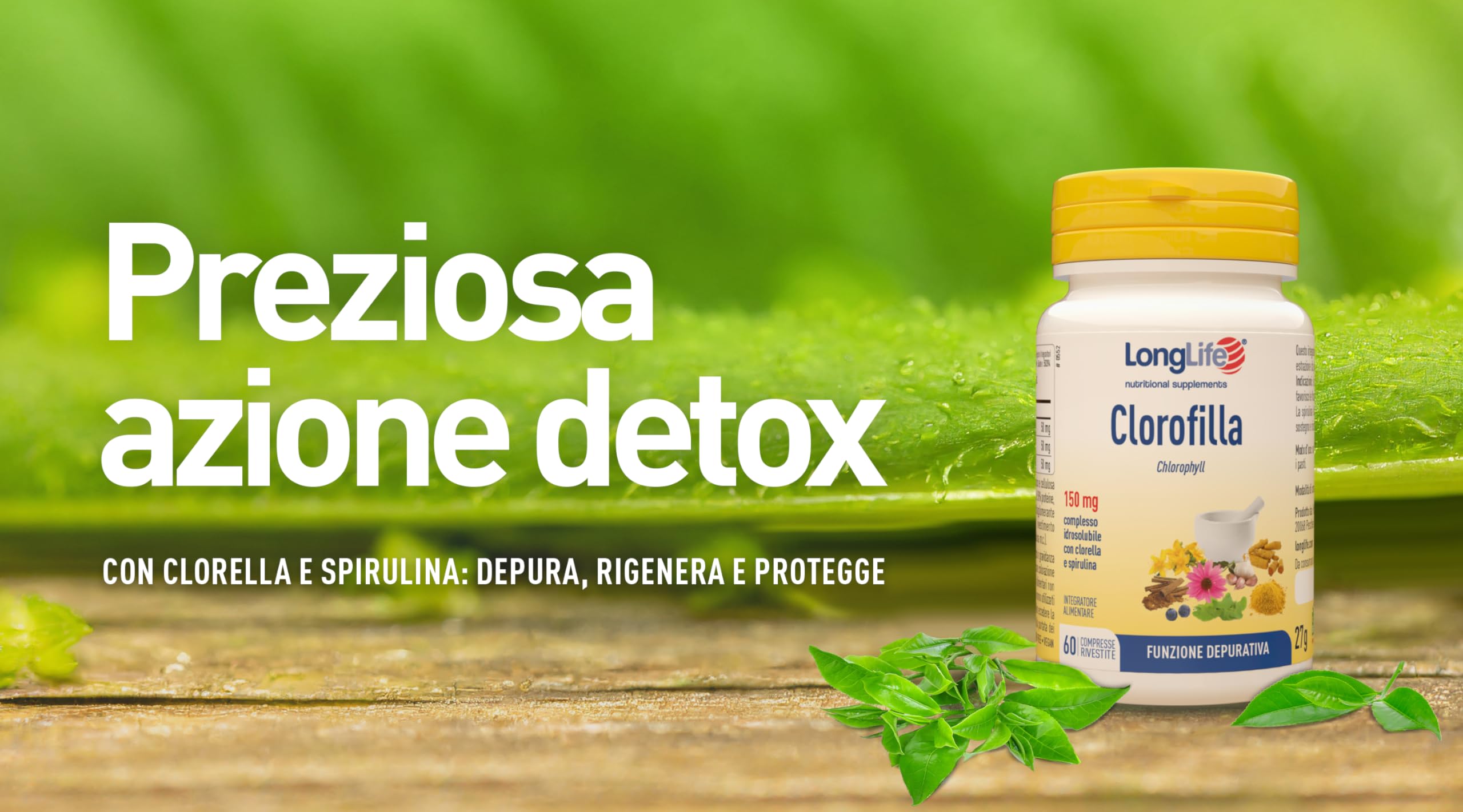 longlife-clorofilla-con-chlorella-e-spirulina-antiossidante-depurativo-vegano image 2