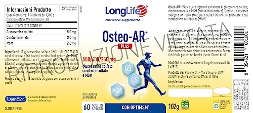longlife-osteo-ar-plus-glucosamina-condroitina-msm-optimsm-60-tavolette image 8